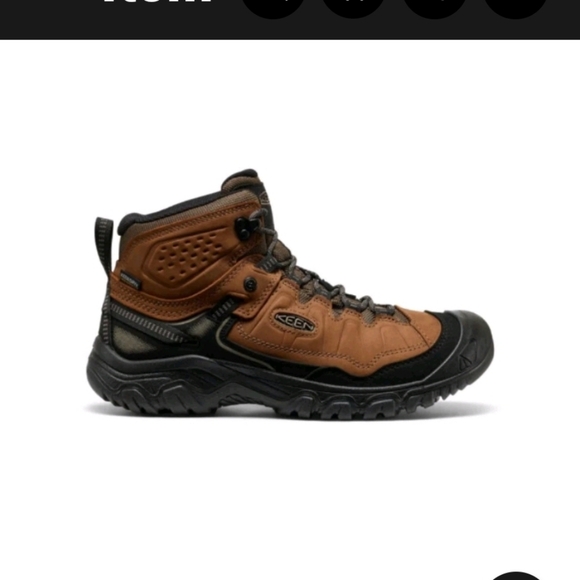 Keen Men’s Targhee IV Waterproof Hiking Boot - Bison Black - Picture 7 of 7